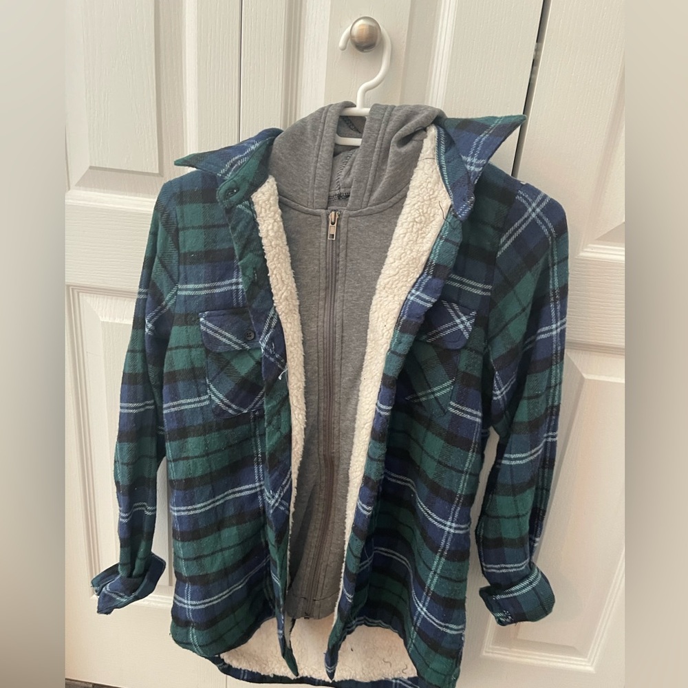 Furry Flannel Sweater